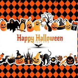 Festival Backdrops Halloween Backdrops Halloween Plaid Background G-777 - iBACKDROP