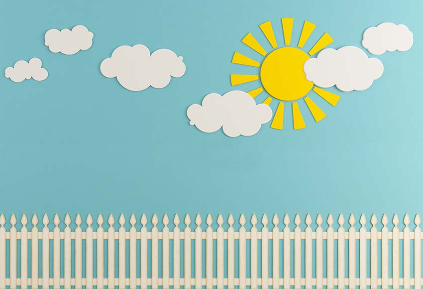 Baby Cartoon Sun And Cloud Backdrop For Photography GY-073