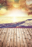 Fairytale Coconut Leaves Beach Scenic Photography Backdrop GY-099