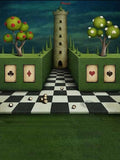 Cartoon Green Funny Castle Backdrop GY-154