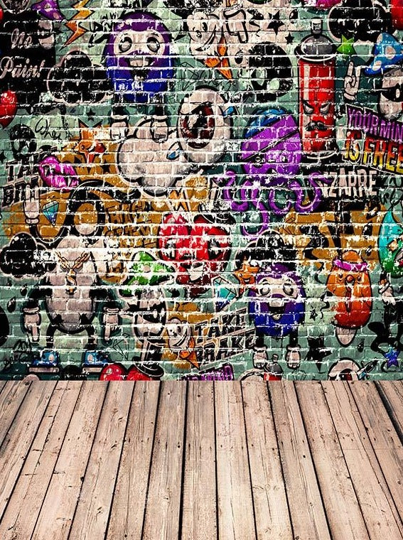 Brick Wall Graffiti Art Backdrop GY-199