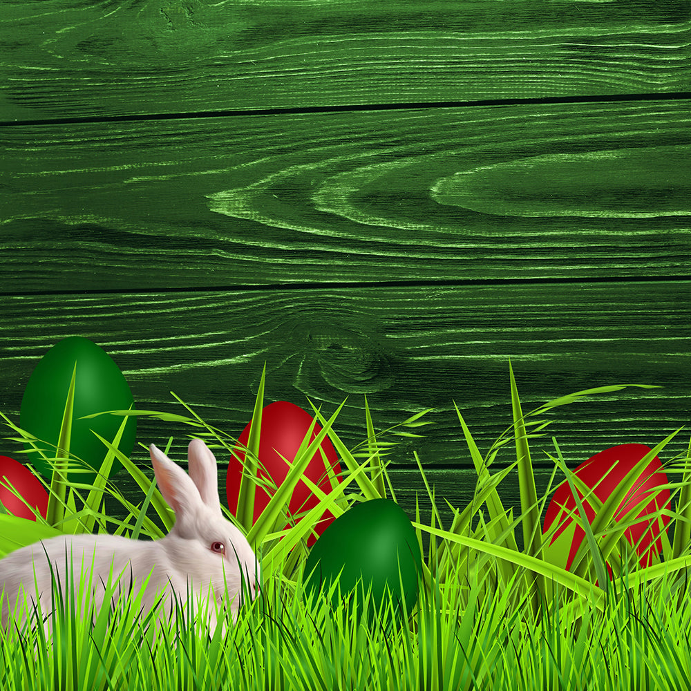 Green Wood Texture Rabbit Backdrop For Photographyh IBD-24484