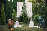 Green Nature White Curtain Wedding Lover Background Romantic Backdrops for Photography IBD-19699