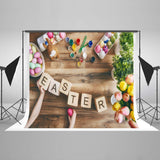 Easter Background Easter Photography Backdrops Wooden Backdrop HJ02928