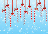 Hanging Candy Blue Background Christmas Baby Shower Backdrops IBD-19317