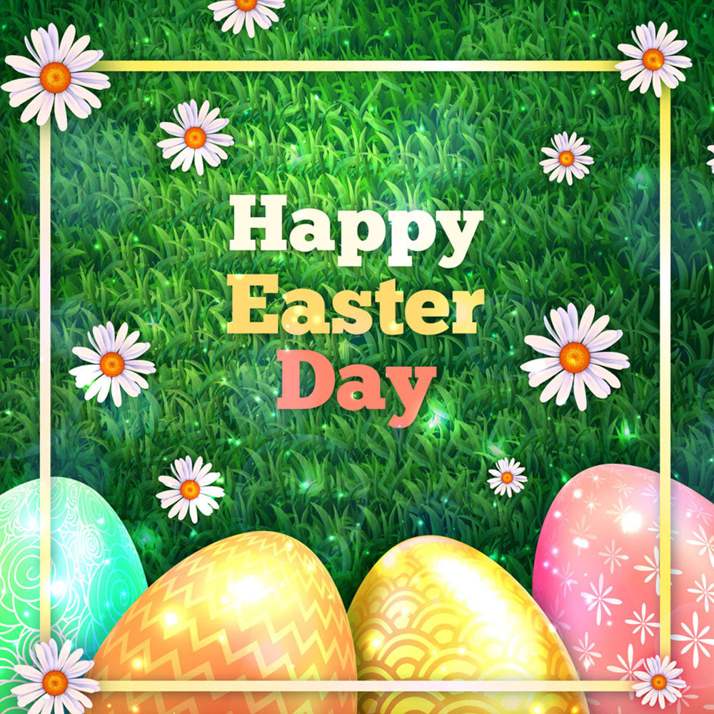 Happy Easter Day Easter Eggs Backdrops For Photography IBD-24535