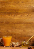 Honey Pumpkin Juice Wood Background Thanksgiving Backdrop IBD-19673