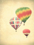 Hot Air Balloon Portrait Photography Background on Yellow Paper Backdrop IBD-20127