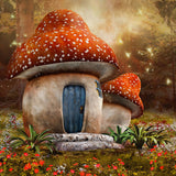 Mushroom Forest Background For Photography IBD-24636
