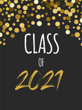 Class of 2021 Black Graduation Background IBD-24657