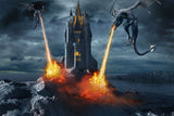 Magic Dragon Castle Photography Backdrop IBD-24658