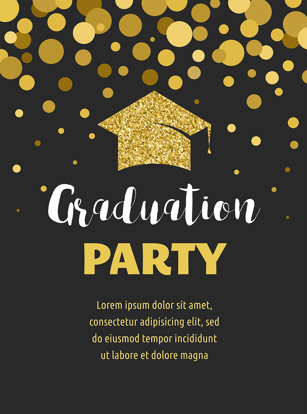 Glitter Graduation Party Decor Background Banner IBD-24661