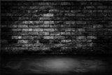 Dark Gray Vintage Brick Wall Photography Backdrop IBD-246724