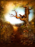Fairytale Forest Squirrel Autumn Backdrop IBD-246756