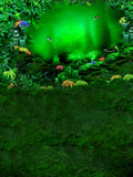 Secret Garden Green Plant Forest Parrot Stone Stage IBD-246763