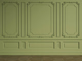 Baroque Style Green Wall Backdrop IBD-246794