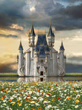 Castle With Little Daisy Primrose Backdrops IBD-246821