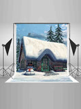Christmas House Snowman Covered By Snow IBD-246824