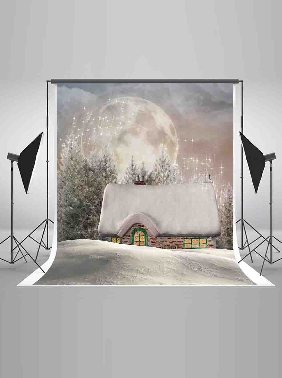 Fairy Tale Christmas Moon House Covered By Snow IBD-246825