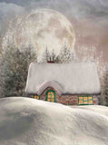 Fairy Tale Christmas Moon House Covered By Snow IBD-246825