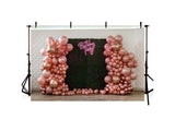 Pink Balloon Arch Background For Birthday Party IBD-246831
