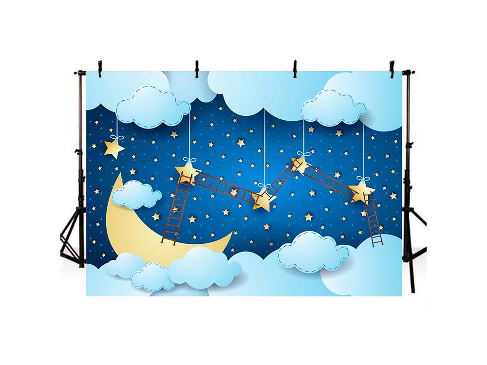 Baby Bedroom Dream Star And Cloud Decor Backdrop IBD-246838 gallary