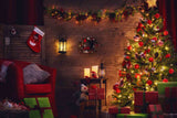 Christmas Deer Doll Tree Decor Gift Box Light String Backdrop IBD-246845