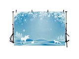 Christmas Paper Cut Deer Rabbit And Wolf With Snowflake Backdrop IBD-246847