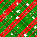 Christmas Green Red Plaid And Stars Backdrop IBD-246849
