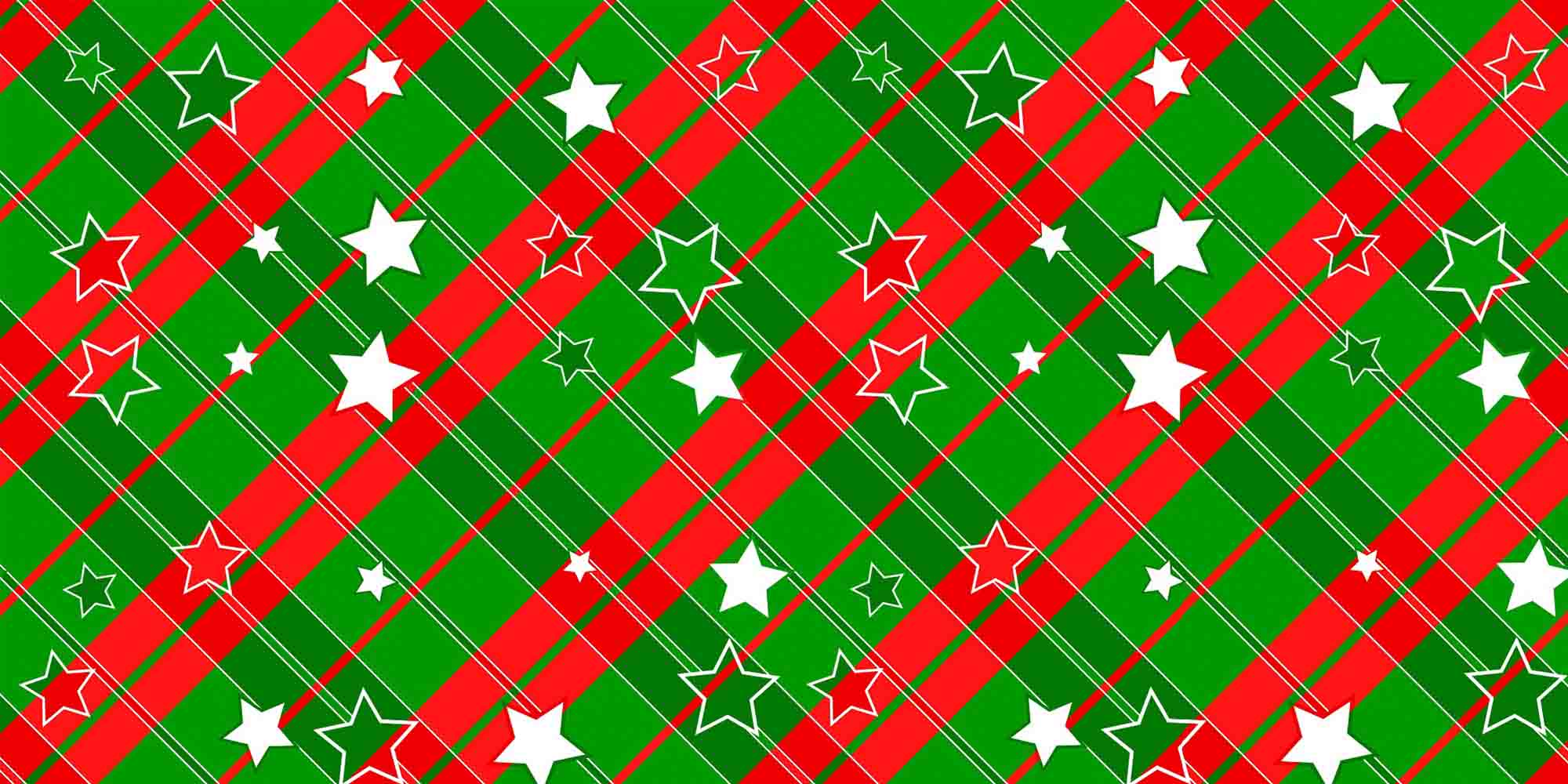 Christmas Green Red Plaid And Stars Backdrop IBD-246849