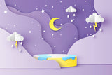 Baby Fairy Tale Bedroom Moon Star Cloud Backdrop IBD-246855