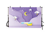 Baby Fairy Tale Bedroom Moon Star Cloud Backdrop IBD-246855 gallary