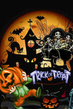 Spooky Halloween Skull Pumpkin Lantern Moon Bat Backdrop IBD-246865 size:1x1.5