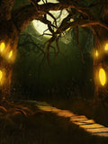 Spooky Halloween Forest Moon Night Backdrop IBD-246868 size:1.5x2