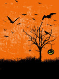 Classical Orange Halloween Dead Tree And Crow Backdrop IBD-246872 size:1.5x2