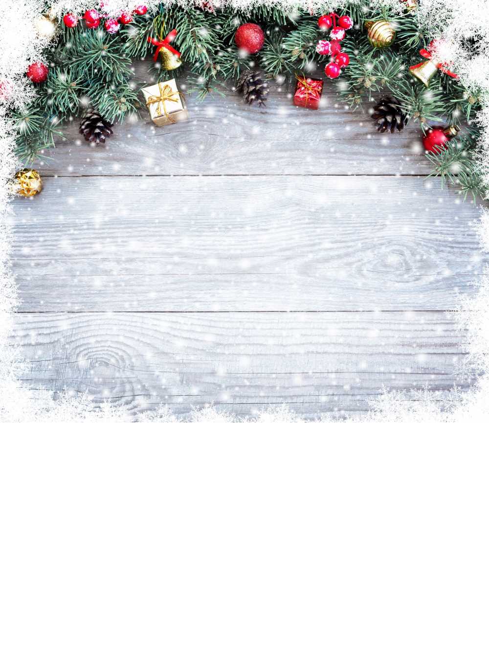 Christmas Wood Wall With Grand Fir Leaves Backdrop IBD-246875 size:1.5x2