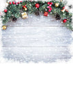 Christmas Wood Wall With Grand Fir Leaves Backdrop IBD-246875 size:1x1.5