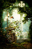 Fairy Tale Forest Flower And Bird Backdrop IBD-246905 size:1.5x1