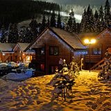 Christmas Eve Cottage In Woods Landscape Backdrop IBD-246912 size:1x1