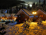 Christmas Eve Cottage In Woods Landscape Backdrop IBD-246912 size:2x1.5