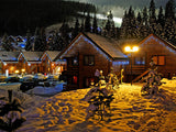 Christmas Eve Cottage In Woods Landscape Backdrop IBD-246912