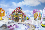 Christmas Gingerbread House And Candy Backdrop IBD-246917 size:1.5x1