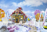 Christmas Gingerbread House And Candy Backdrop IBD-246917 size:2.2x1.5