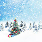 Christmas Tree In The Woods Corvered Snow Backdrop IBD-246931 size:1x1