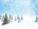 Christmas Tree In The Woods Corvered Snow Backdrop IBD-246931