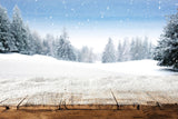 Snowy Grand Fir Forest Landscape Backdrop IBD-246945 size:10x6.5