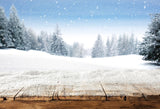 Snowy Grand Fir Forest Landscape Backdrop IBD-246945 size:7x5
