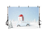 Christmas Cars On The Way Grand Fir Forest Backdrop IBD-246950