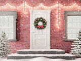 Christmas Tree And Wreath Decored Door Backdrop IBD-246952