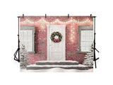 Christmas Tree And Wreath Decored Door Backdrop IBD-246952
